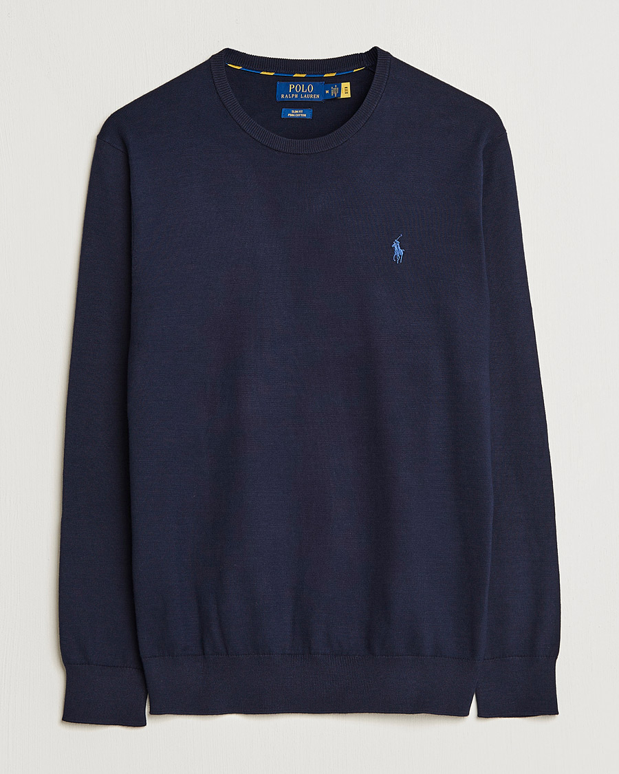Heren | Truien | Polo Ralph Lauren | Pima Cotton Crew Neck Pullover Hunter Navy