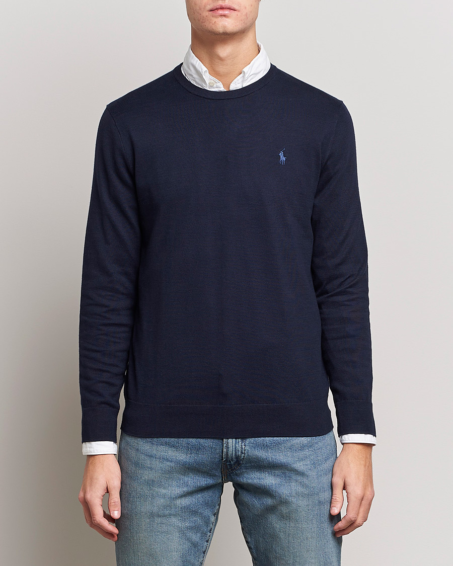 Heren | World of Ralph Lauren | Polo Ralph Lauren | Pima Cotton Crew Neck Pullover Hunter Navy