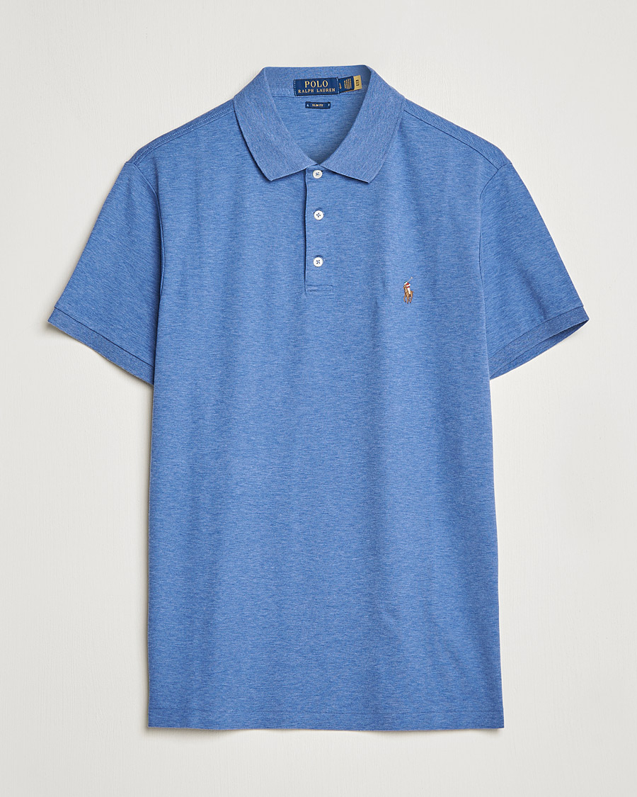 Heren | Polo's | Polo Ralph Lauren | Slim Fit Pima Cotton Polo Faded Royal