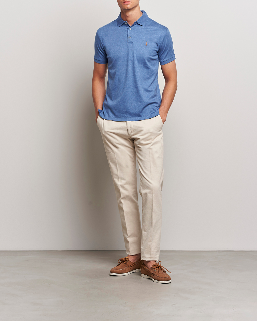 Heren | Polo's | Polo Ralph Lauren | Slim Fit Pima Cotton Polo Faded Royal