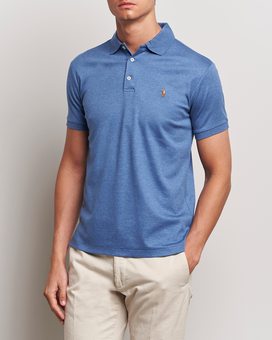 Heren | Polo's | Polo Ralph Lauren | Slim Fit Pima Cotton Polo Faded Royal
