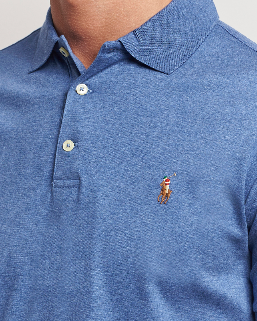 Heren | Polo's | Polo Ralph Lauren | Slim Fit Pima Cotton Polo Faded Royal