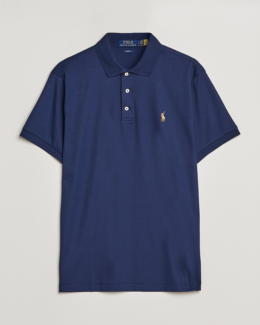Heren | Polo's | Polo Ralph Lauren | Slim Fit Pima Cotton Polo Refined Navy