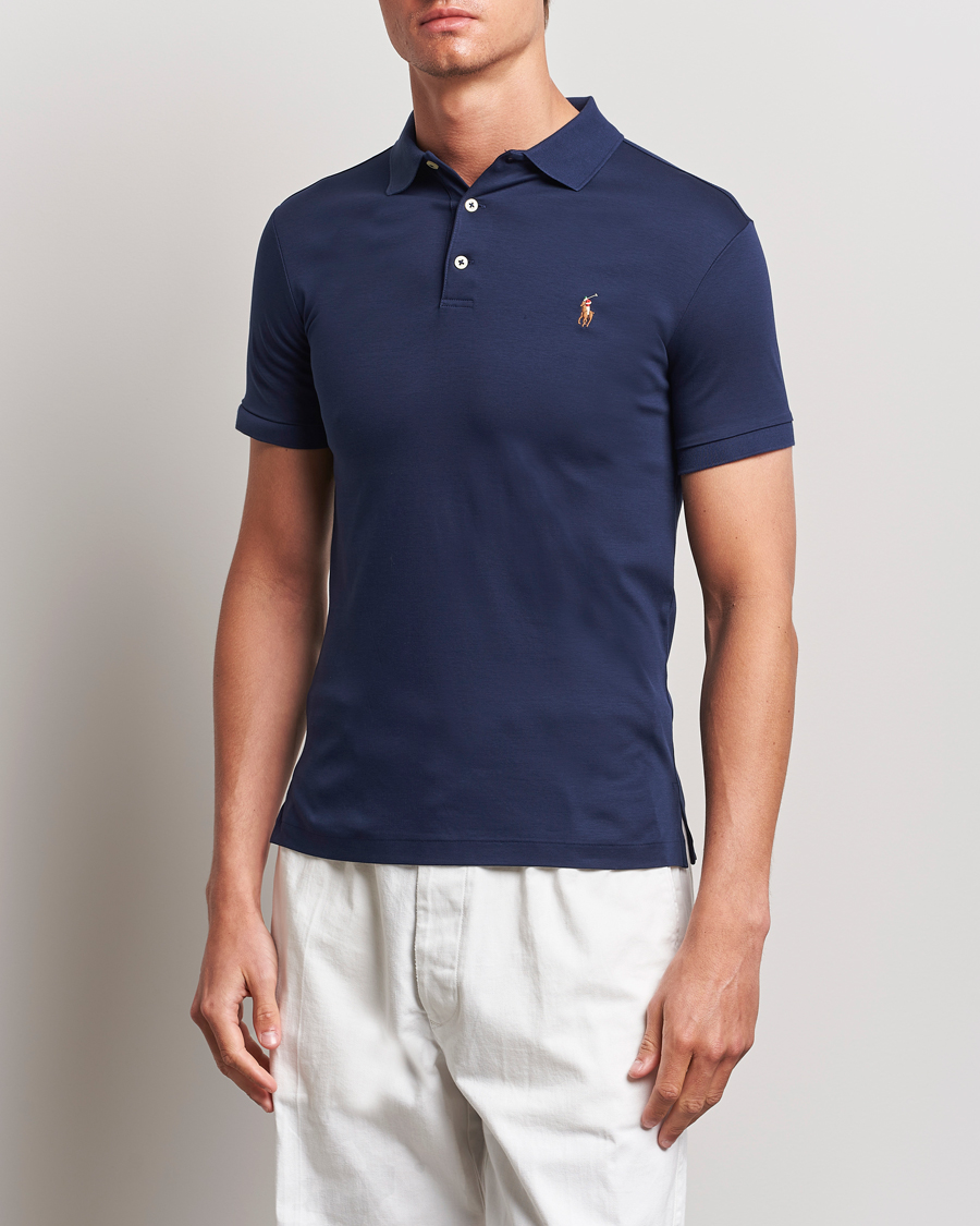 Heren | Polo's | Polo Ralph Lauren | Slim Fit Pima Cotton Polo Refined Navy