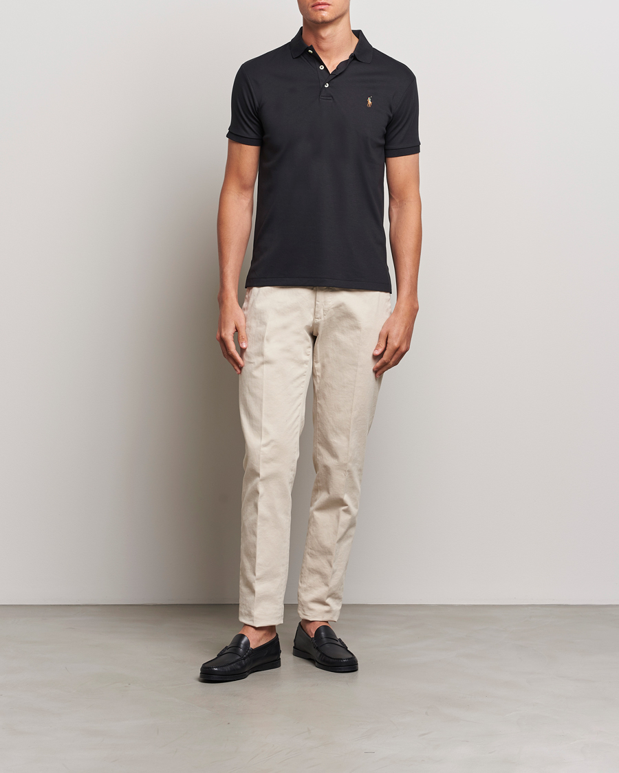 Heren | Polo's | Polo Ralph Lauren | Slim Fit Pima Cotton Polo Polo Black