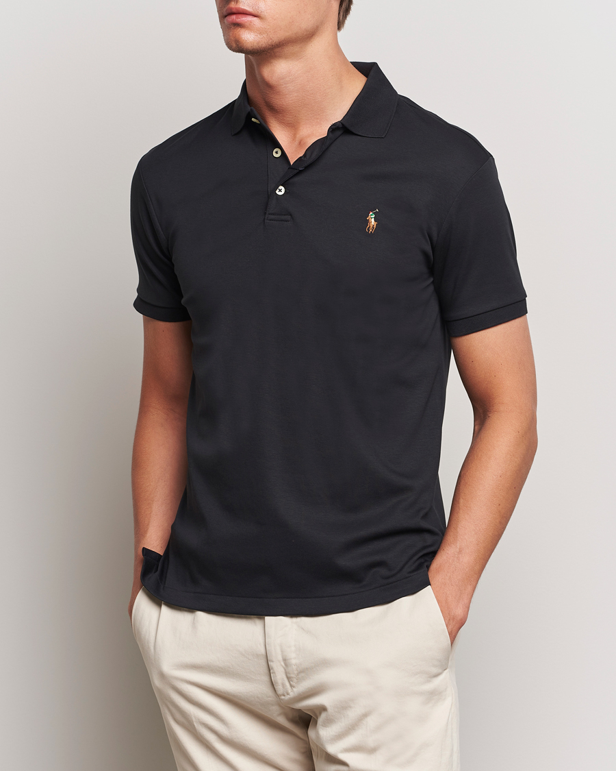 Heren | Polo's | Polo Ralph Lauren | Slim Fit Pima Cotton Polo Polo Black