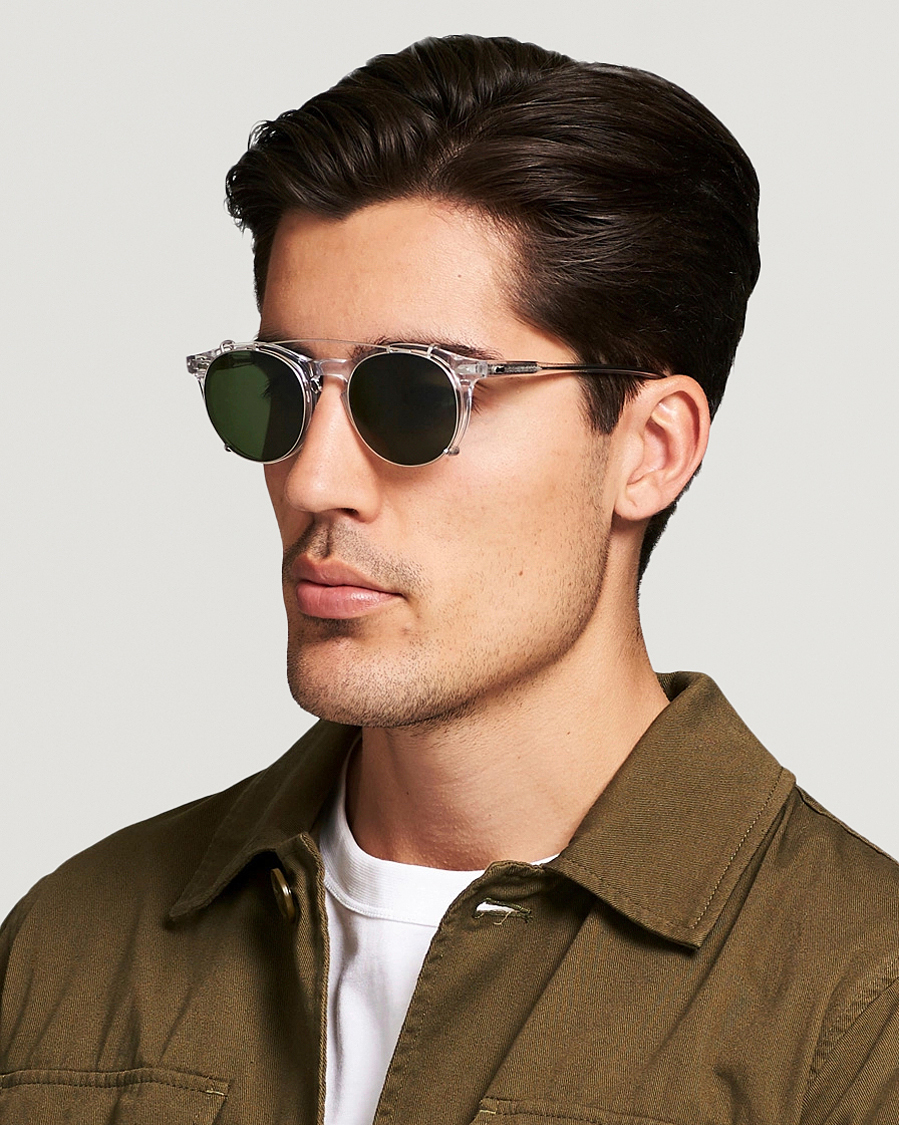 Heren |  | TBD Eyewear | Pleat Clip On Sunglasses  Transparent