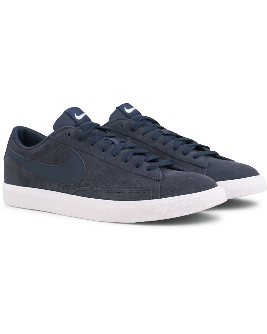 Heren | Nike Blazer Low Suede Sneaker Navy | Nike | Blazer Low Suede Sneaker Navy