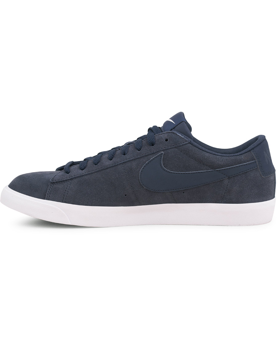 Heren | Nike Blazer Low Suede Sneaker Navy | Nike | Blazer Low Suede Sneaker Navy