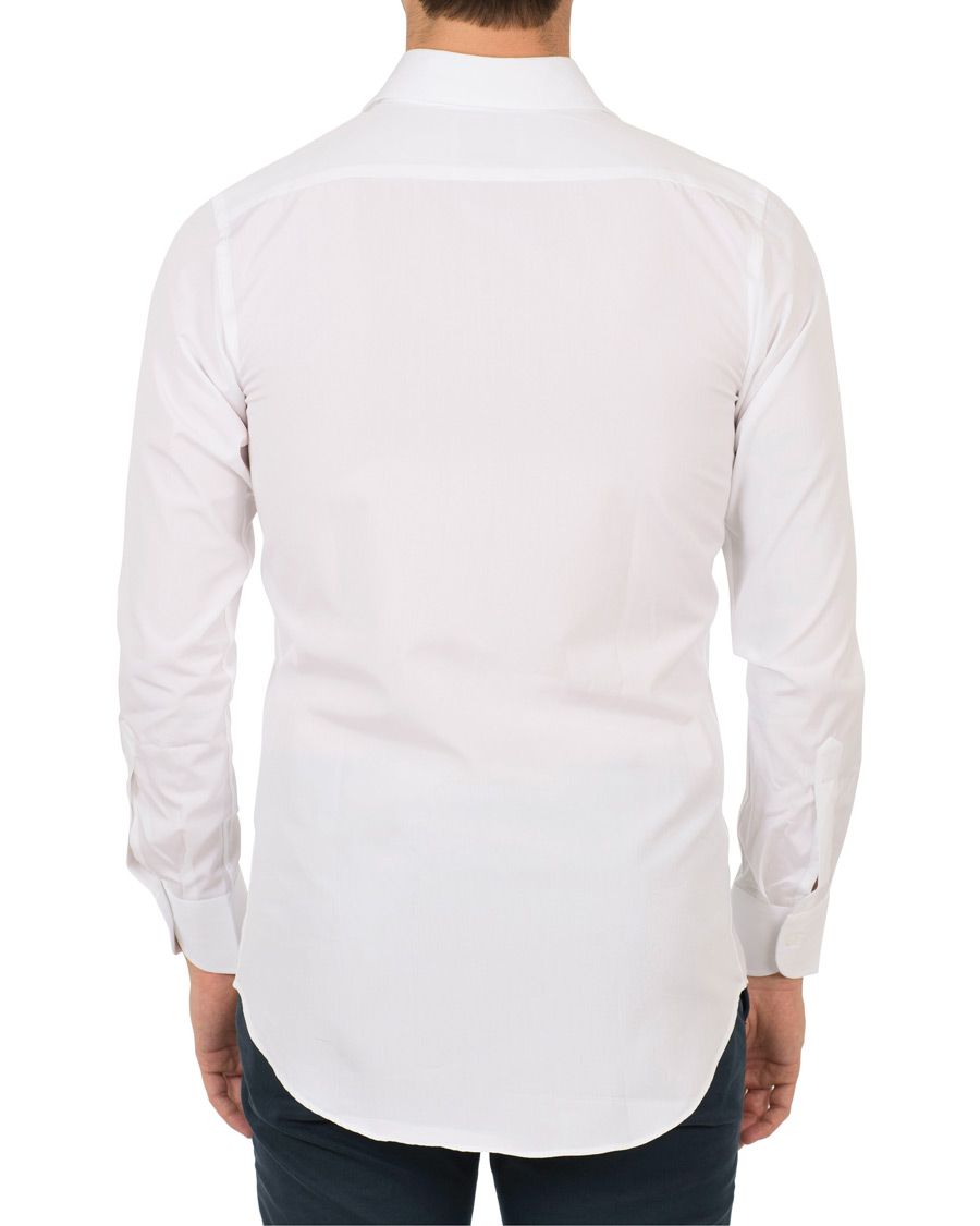 Heren | Overhemden | Drake's | Slim Fit Poplin Shirt White