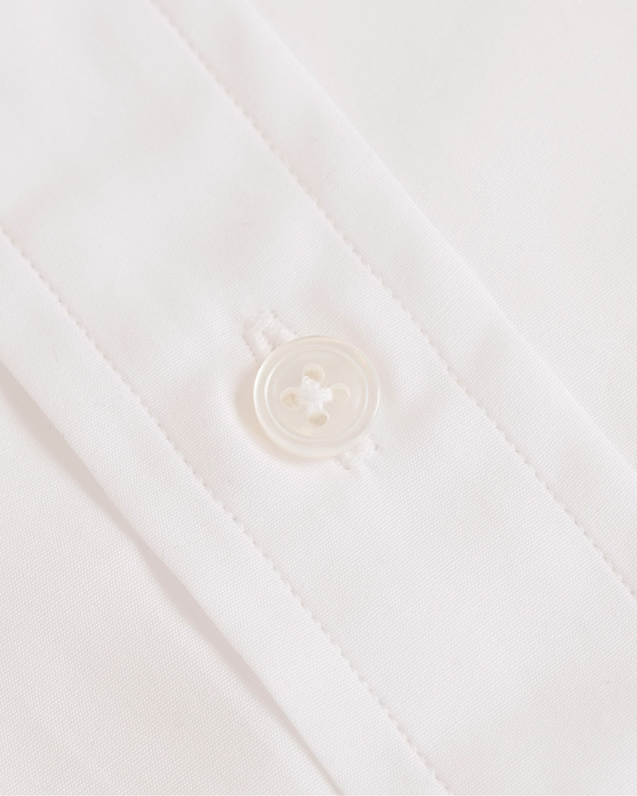 Heren | Overhemden | Drake's | Slim Fit Poplin Shirt White