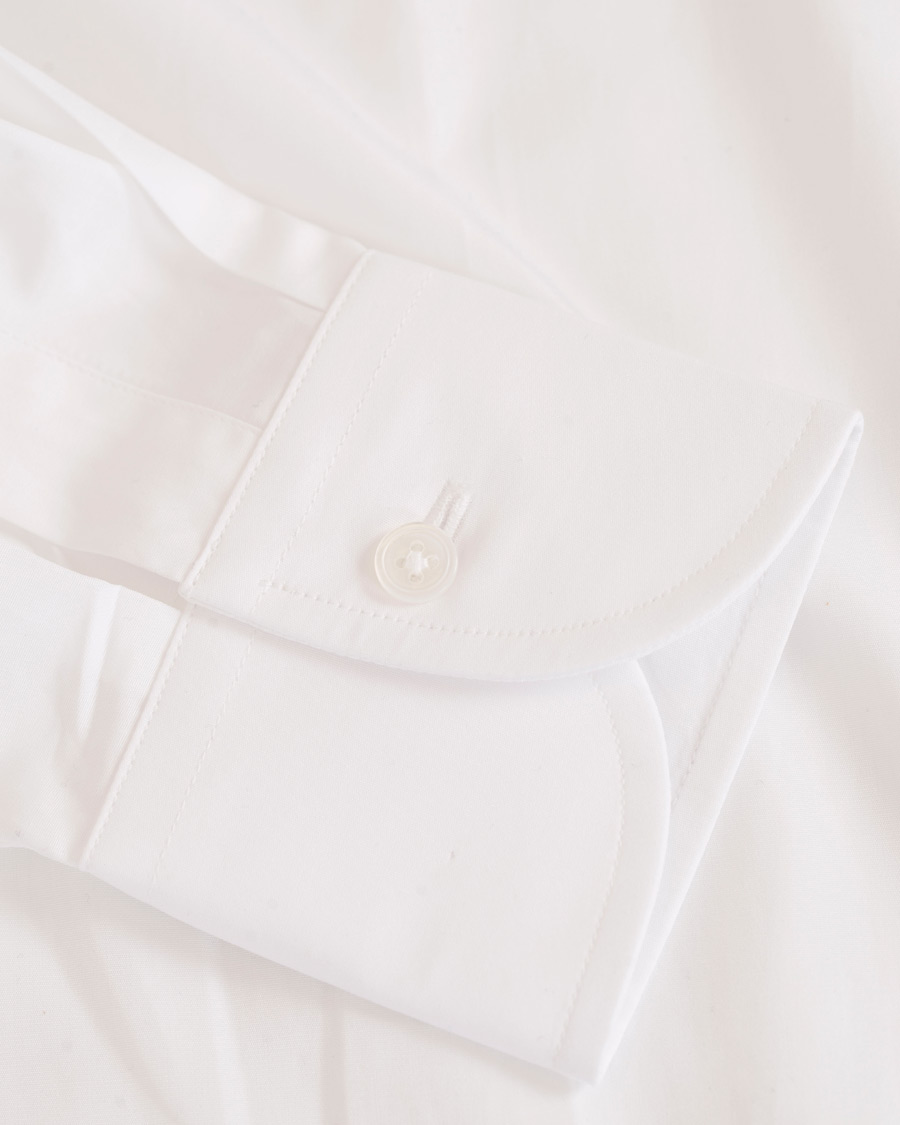 Heren | Overhemden | Drake's | Slim Fit Poplin Shirt White