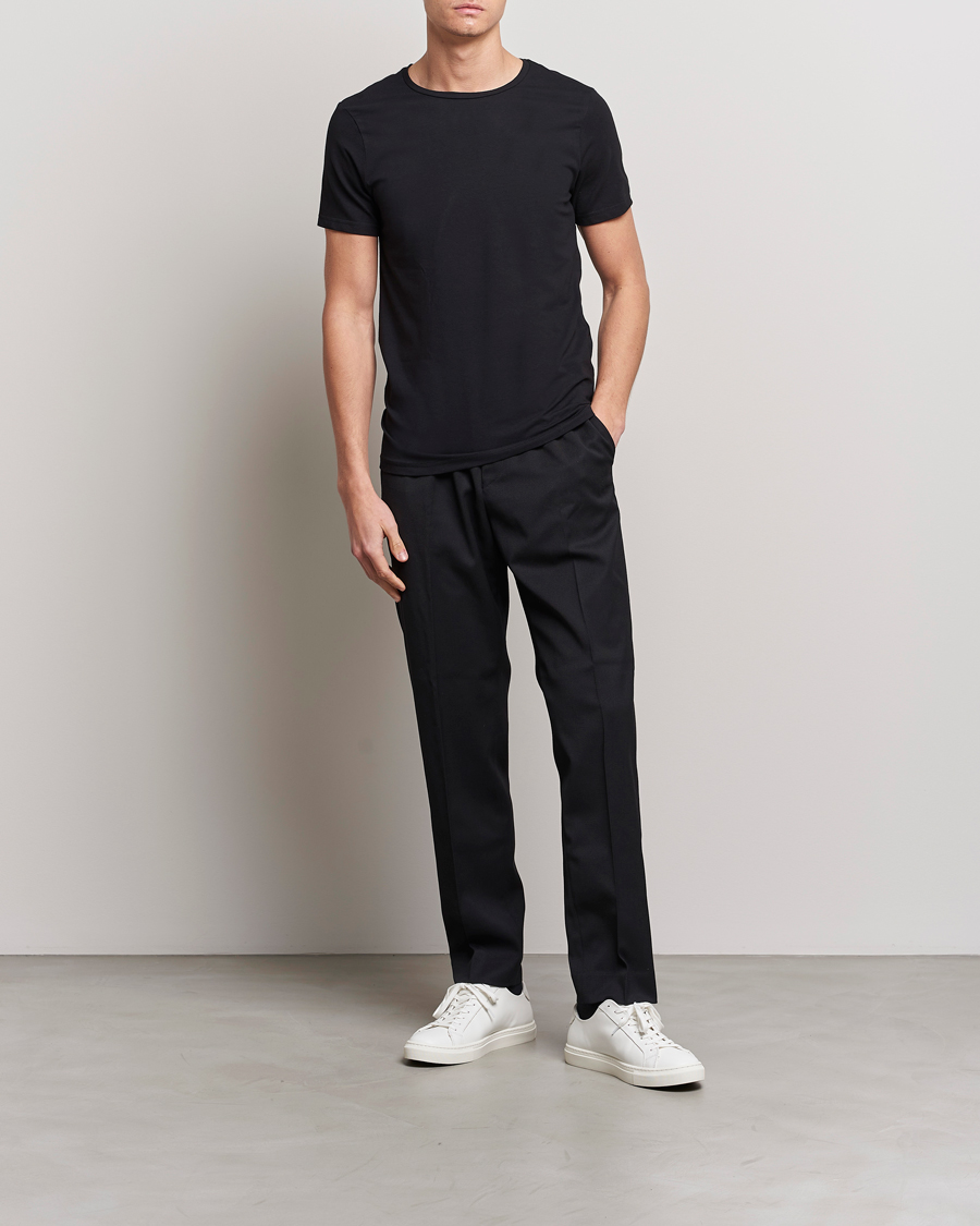 Heren | T-shirts | Bread & Boxers | 2-Pack Crew Neck Tee Black