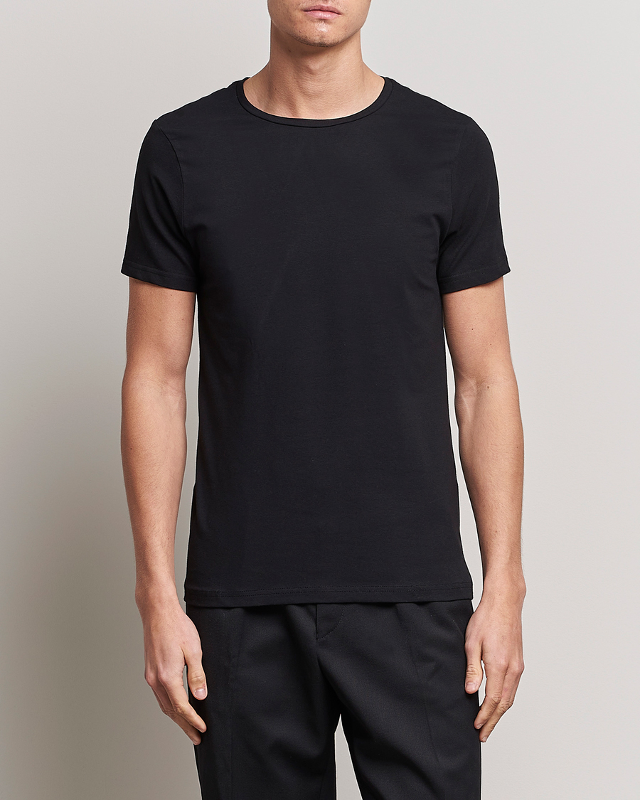 Heren | Multipack | Bread & Boxers | 2-Pack Crew Neck Tee Black