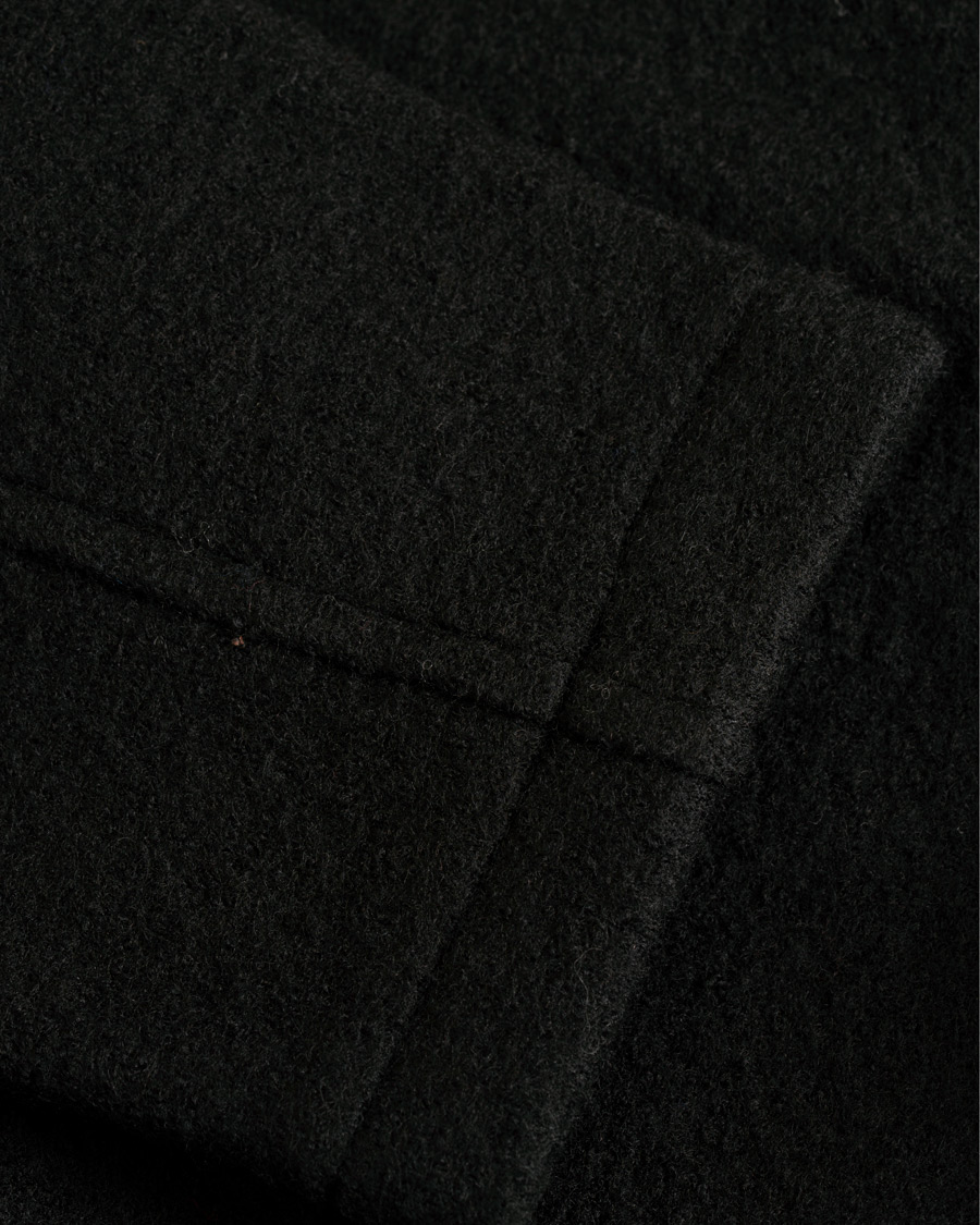 Heren | Jassen | NN07 | Oswald Wool Stand Up Collar Overshirt Black