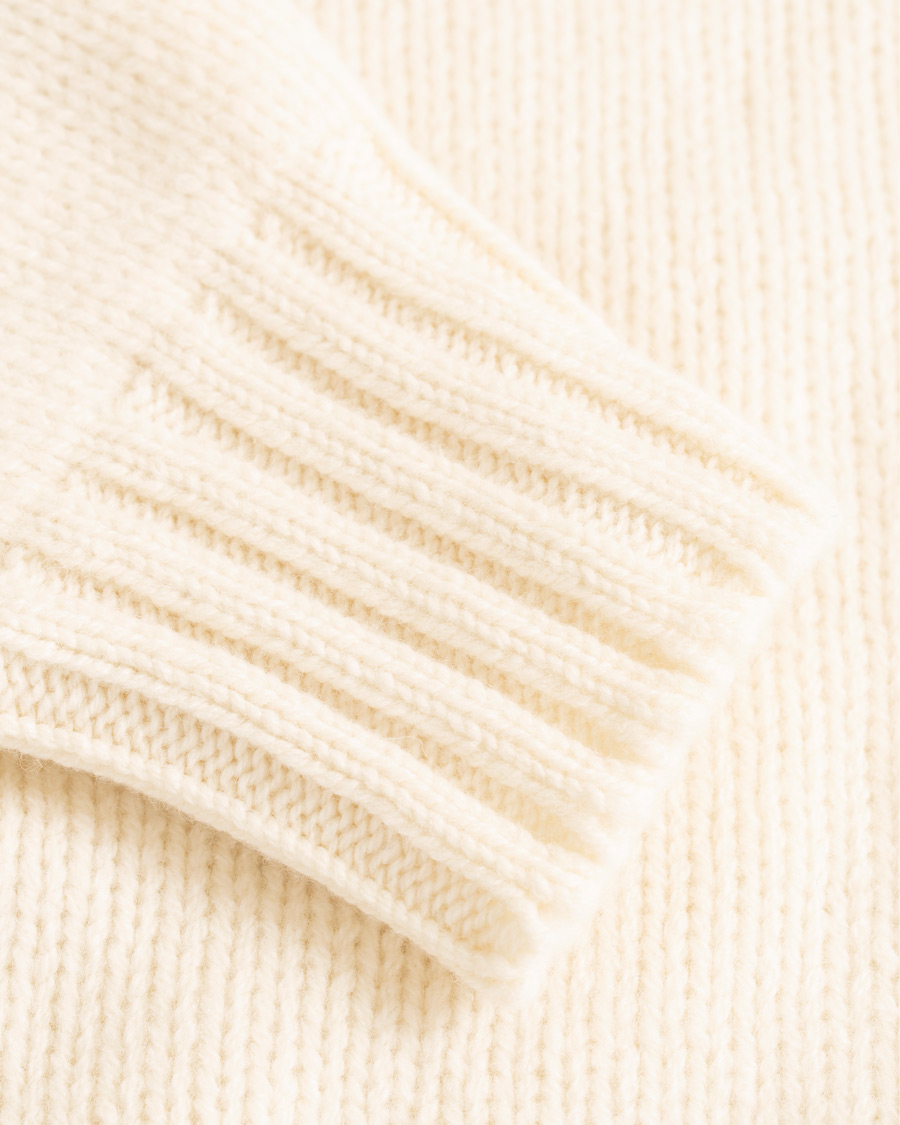 Heren | Truien | Drake's | Lambswool Rollneck White