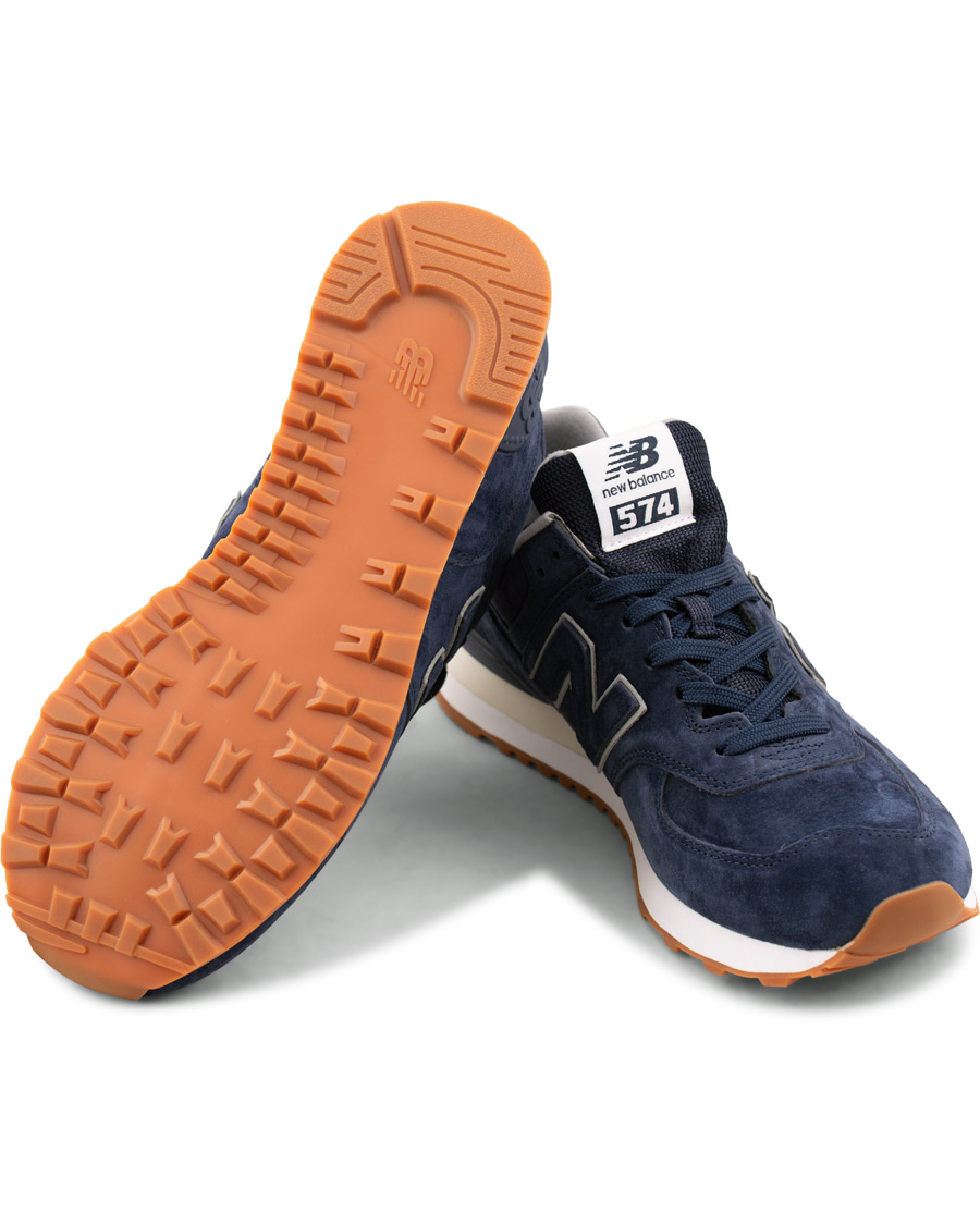 Heren | New Balance 574 Running Sneaker Navy Suede | New Balance | 574 Running Sneaker Navy Suede