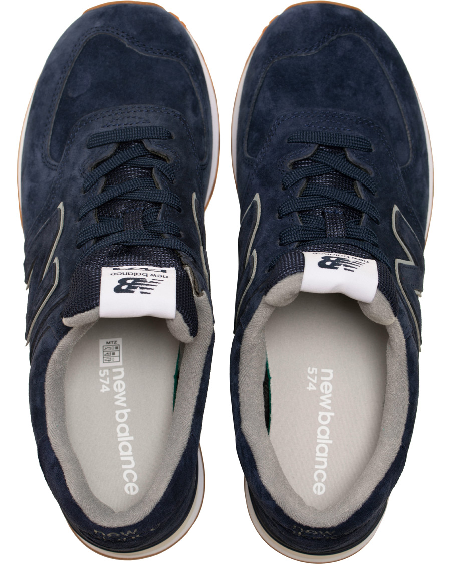 Heren | New Balance 574 Running Sneaker Navy Suede | New Balance | 574 Running Sneaker Navy Suede