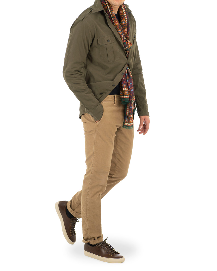 Heren | Jassen | Eton | Slim Fit Twill Overshirt Green