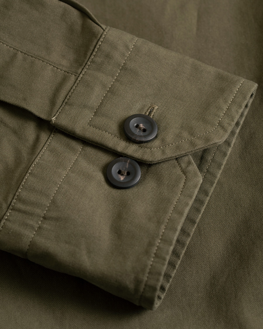 Heren | Jassen | Eton | Slim Fit Twill Overshirt Green