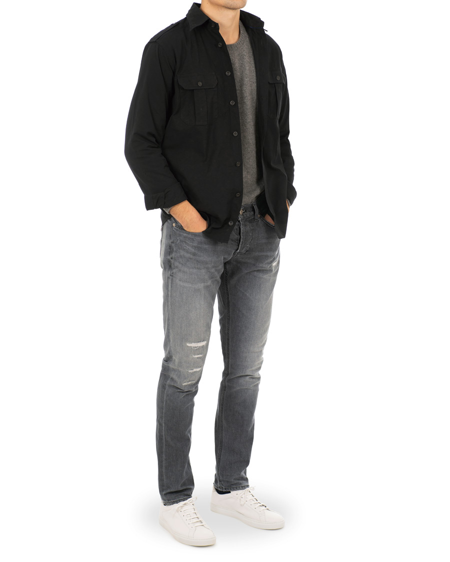 Heren | Jassen | Eton | Slim Fit Twill Overshirt Black