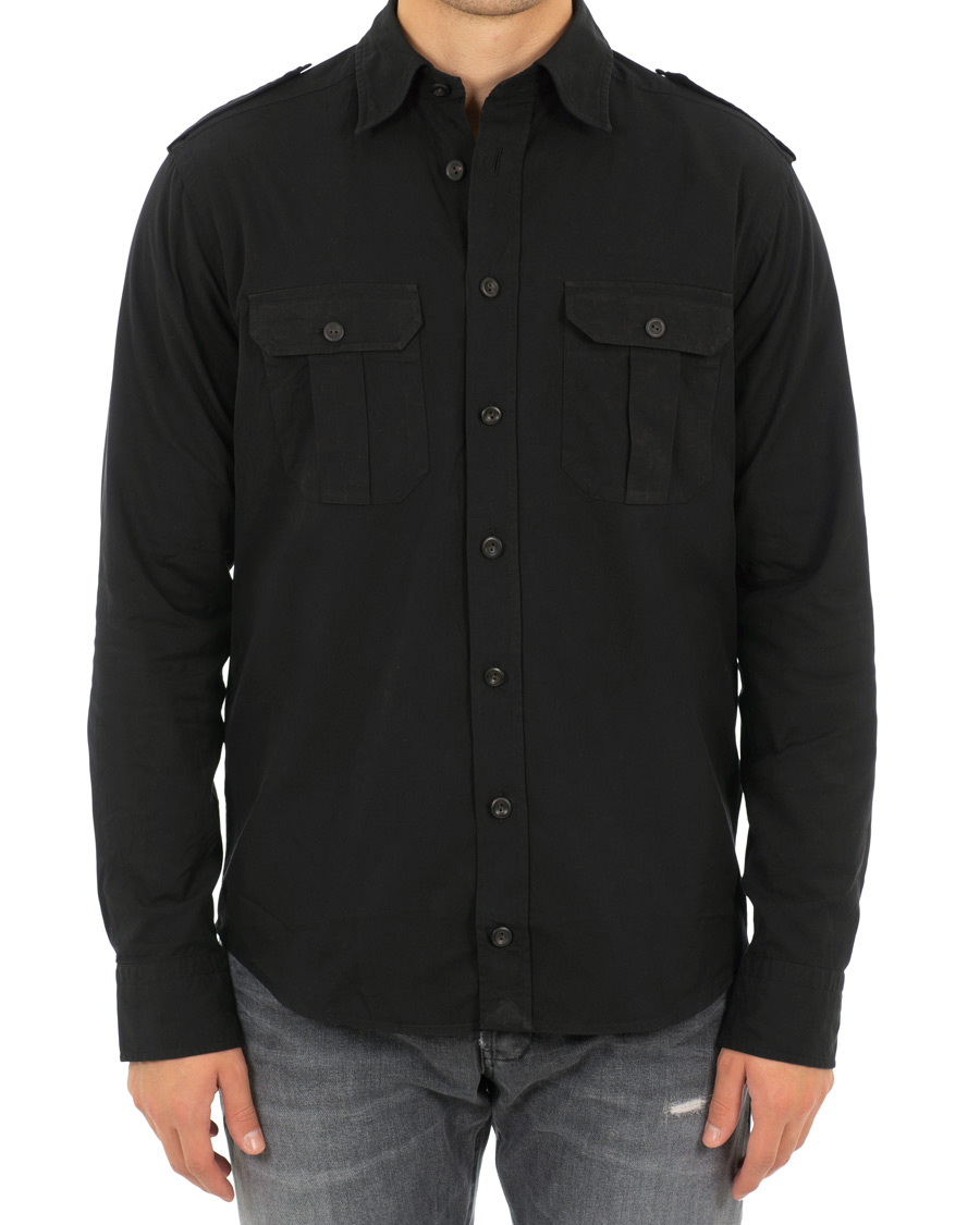 Heren | Jassen | Eton | Slim Fit Twill Overshirt Black