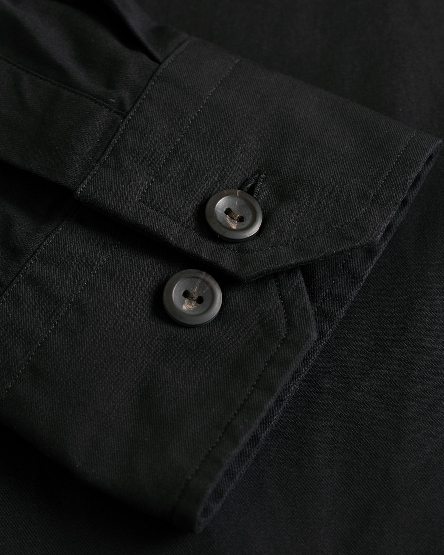 Heren | Jassen | Eton | Slim Fit Twill Overshirt Black