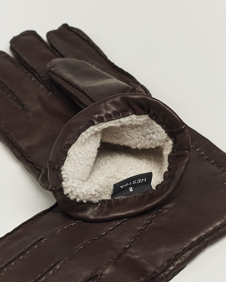Heren | Handschoenen | Hestra | George Lambskin Hairsheep Glove Espresso