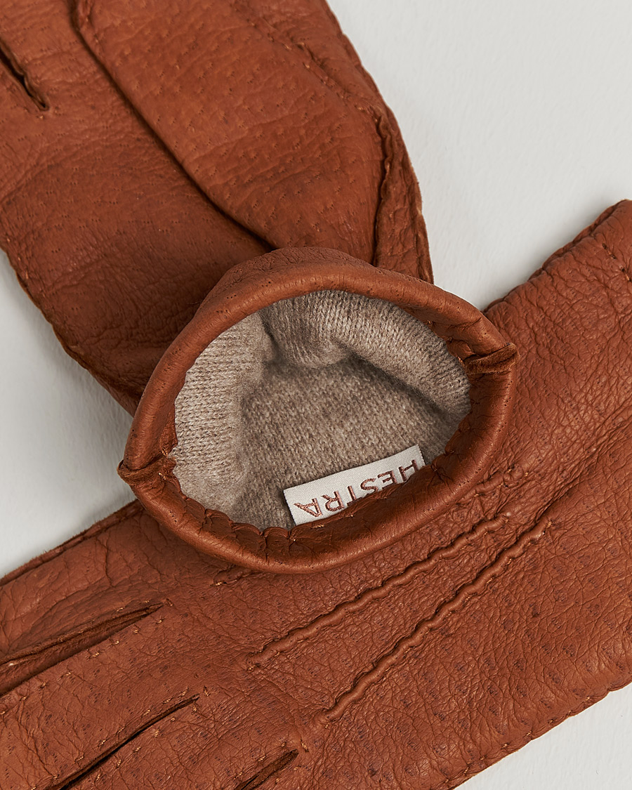 Men |  | Hestra | Peccary Handsewn Cashmere Glove Cork