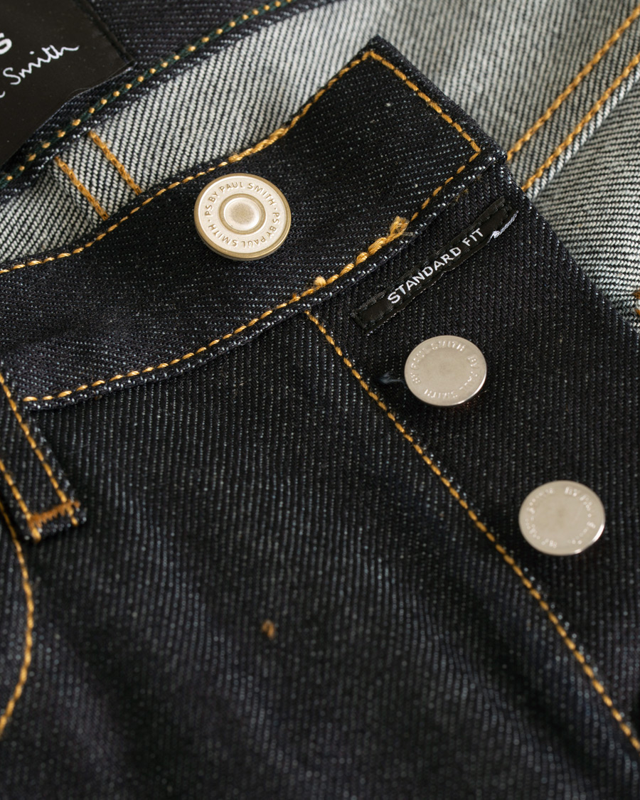 Heren | Jeans | PS Paul Smith | Tapered Fit Pink Selvage Jeans Dark Blue