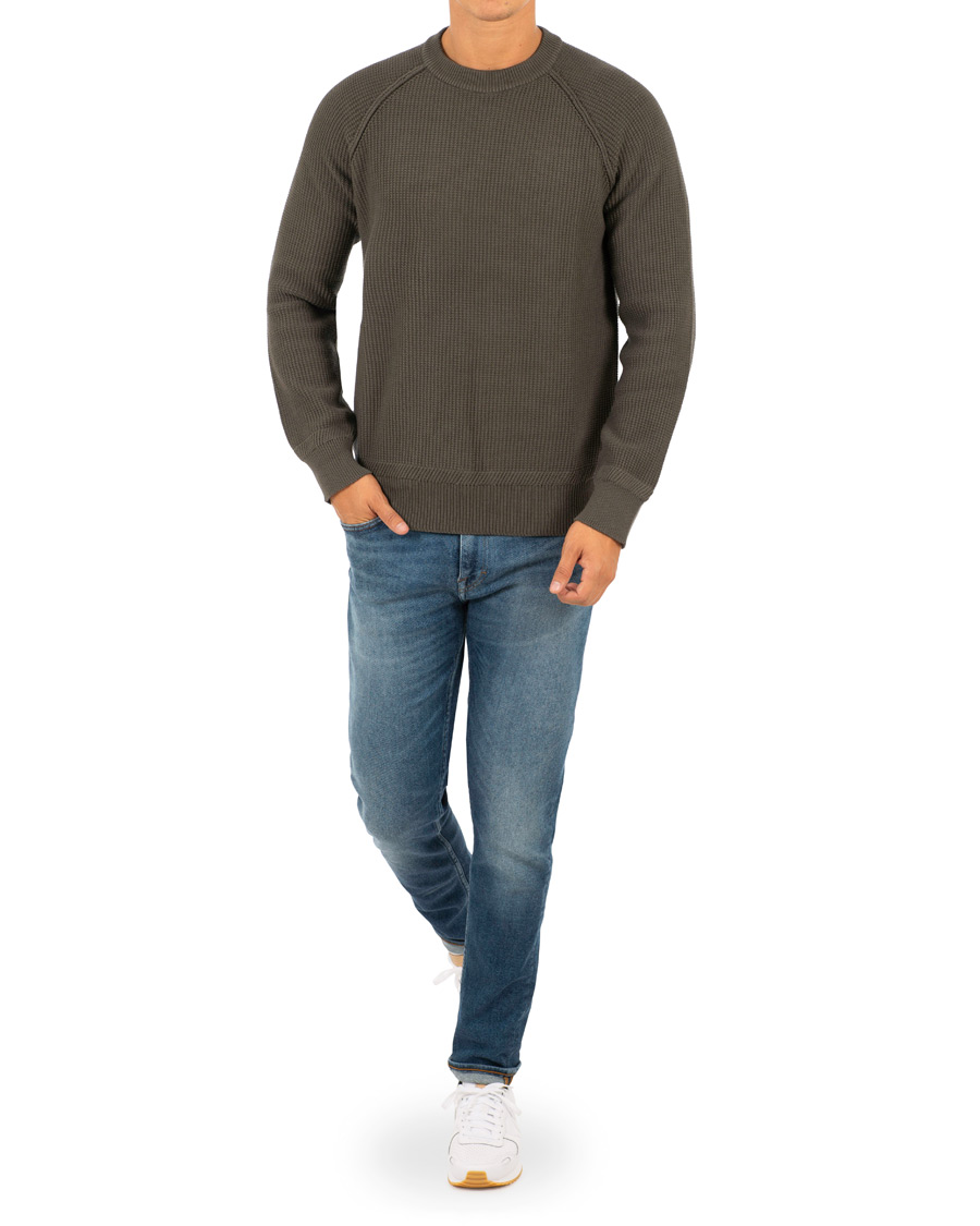Heren | Truien | Filippa K | Cotton Texture R Neck Sweater Beluga
