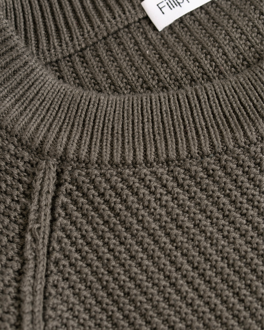 Heren | Truien | Filippa K | Cotton Texture R Neck Sweater Beluga