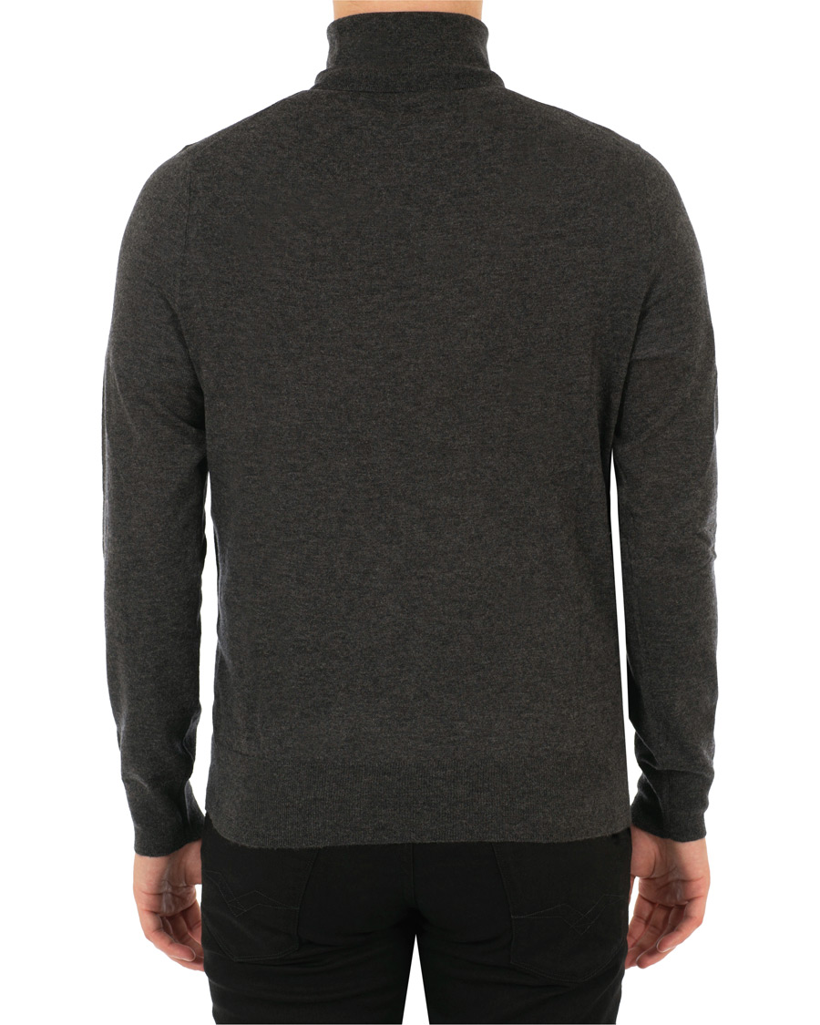 Heren | Truien | Filippa K | Wool/Silk Rollneck Dark Grey Melange