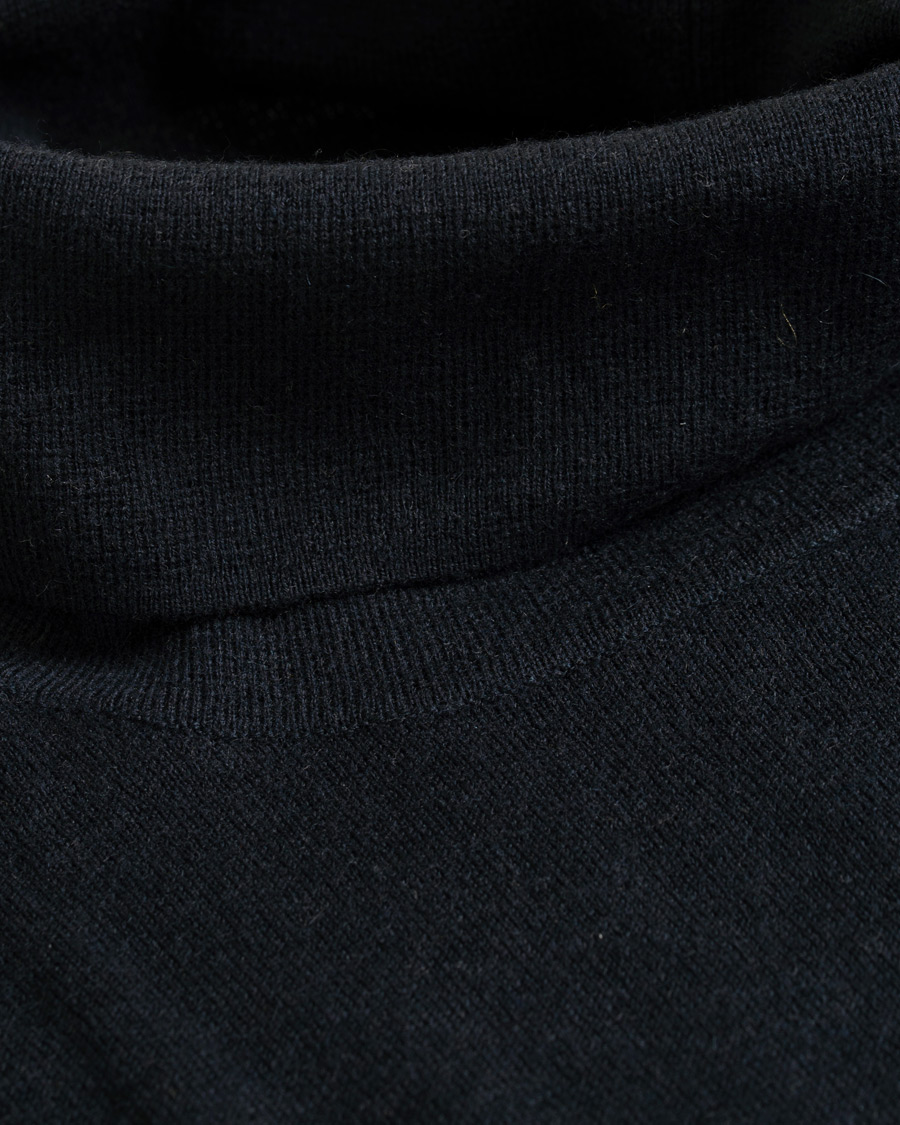 Heren | Truien | Filippa K | Wool/Silk Rollneck Dark Navy