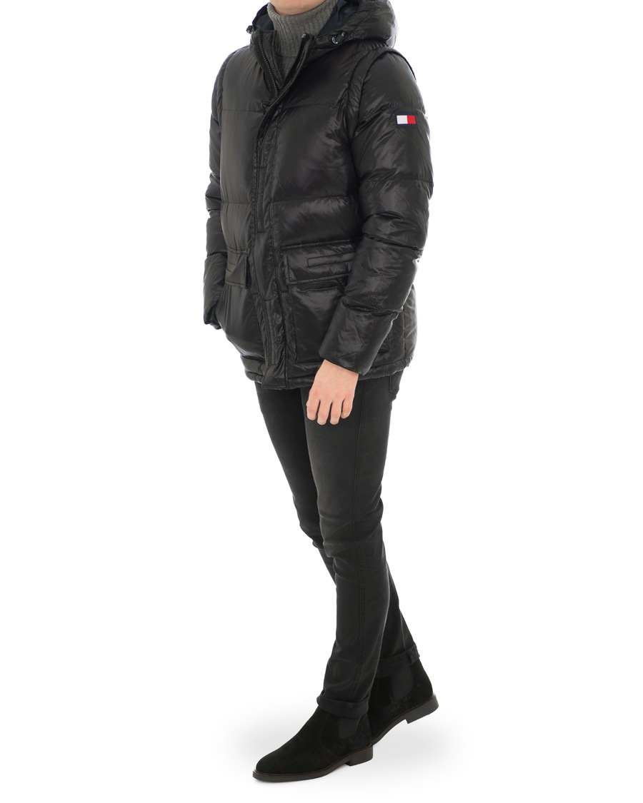 Heren | Jassen | Tommy Hilfiger | Shiny Hooded Down Jacket Jet Black