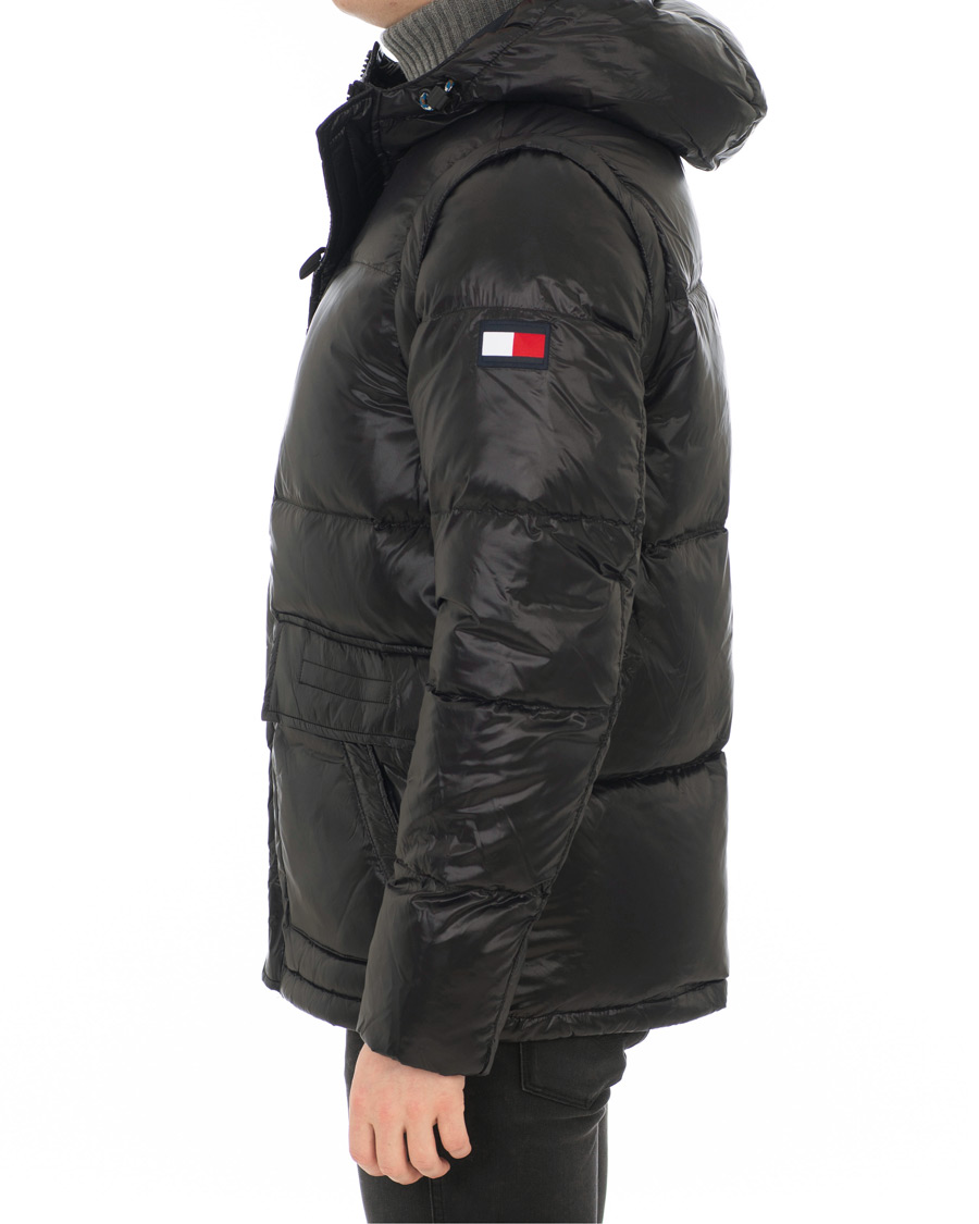 Heren | Jassen | Tommy Hilfiger | Shiny Hooded Down Jacket Jet Black