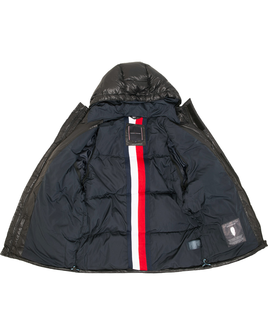 Heren | Jassen | Tommy Hilfiger | Shiny Hooded Down Jacket Jet Black
