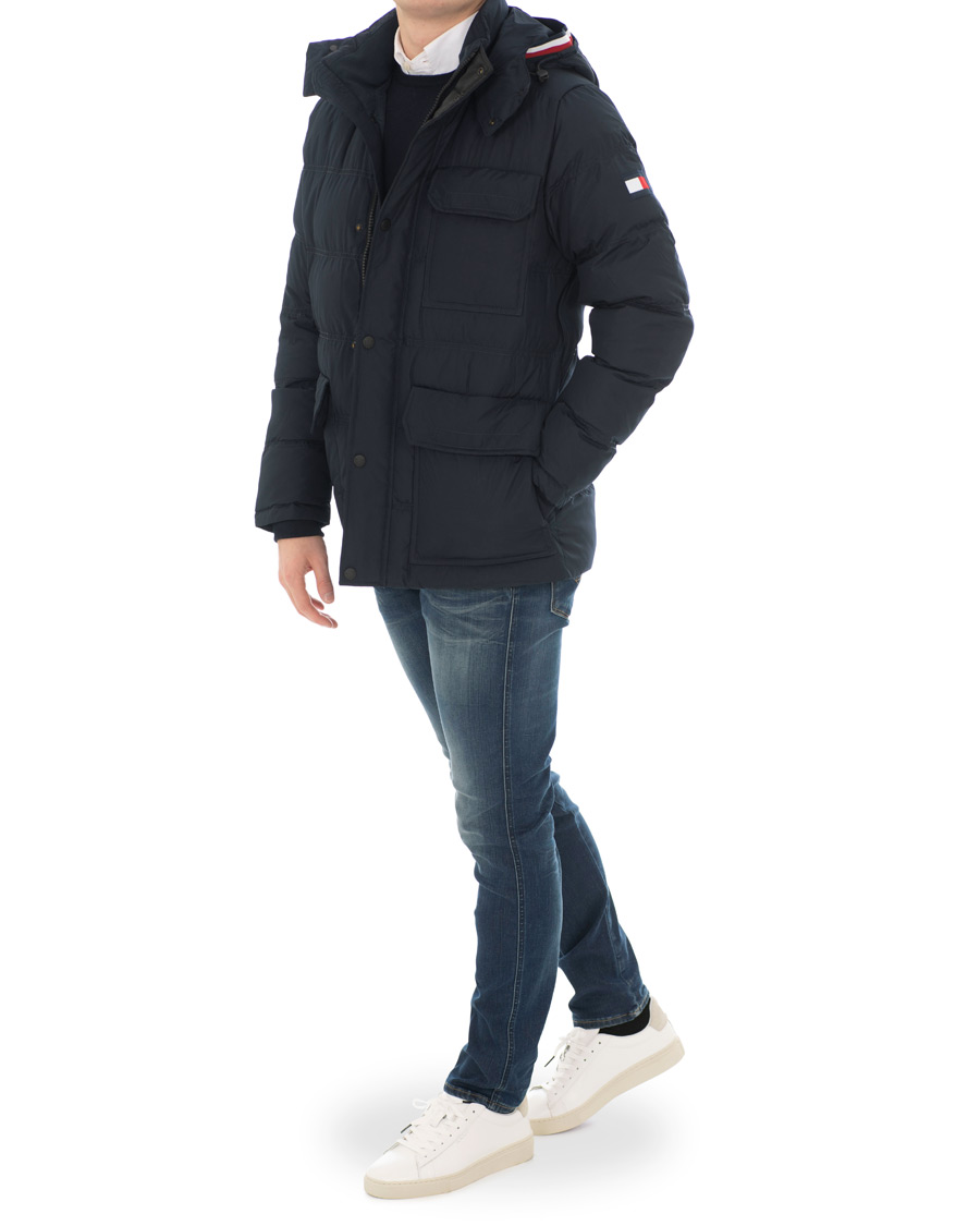 Heren | Jassen | Tommy Hilfiger | Down Hooded Jacket Sky Captain