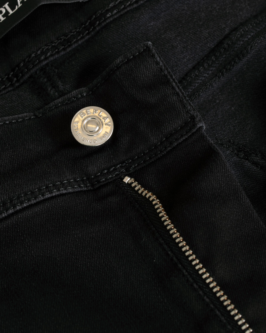Heren | Jeans | Replay | M914 Anbass Hyperflex Jeans Washed Black