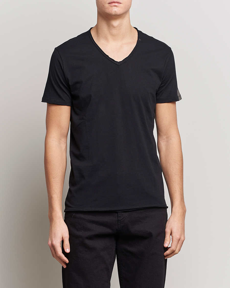 Heren | Zwarte T-shirts | Replay | V-Neck Tee Black