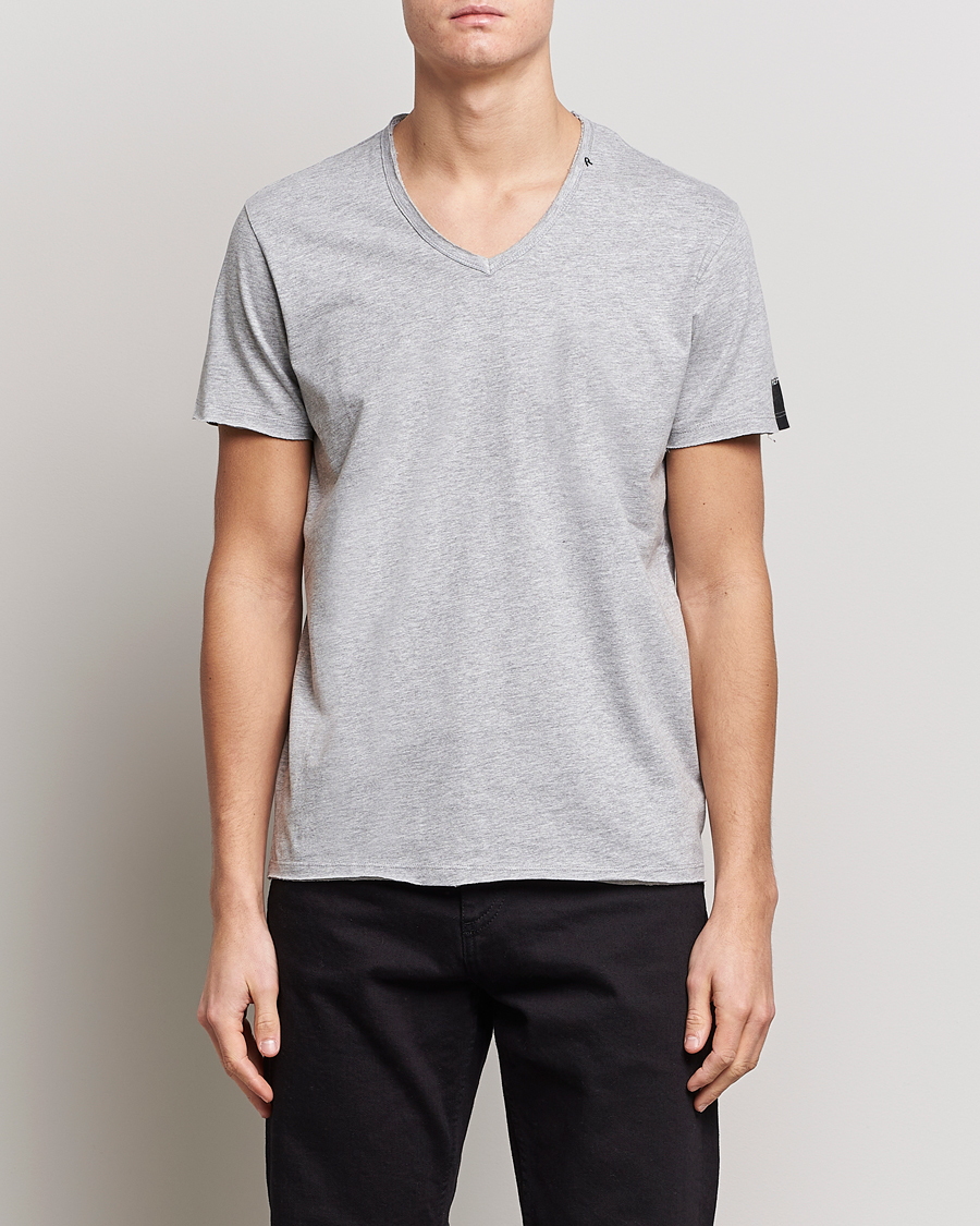Heren | T-shirts met korte mouwen | Replay | V-Neck Tee Grey