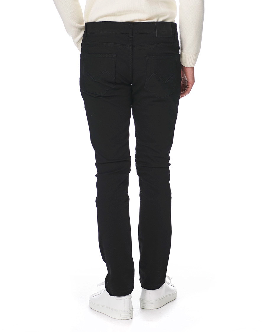 Heren | Jeans | Morris | Steve Satin Stretch Jeans Black