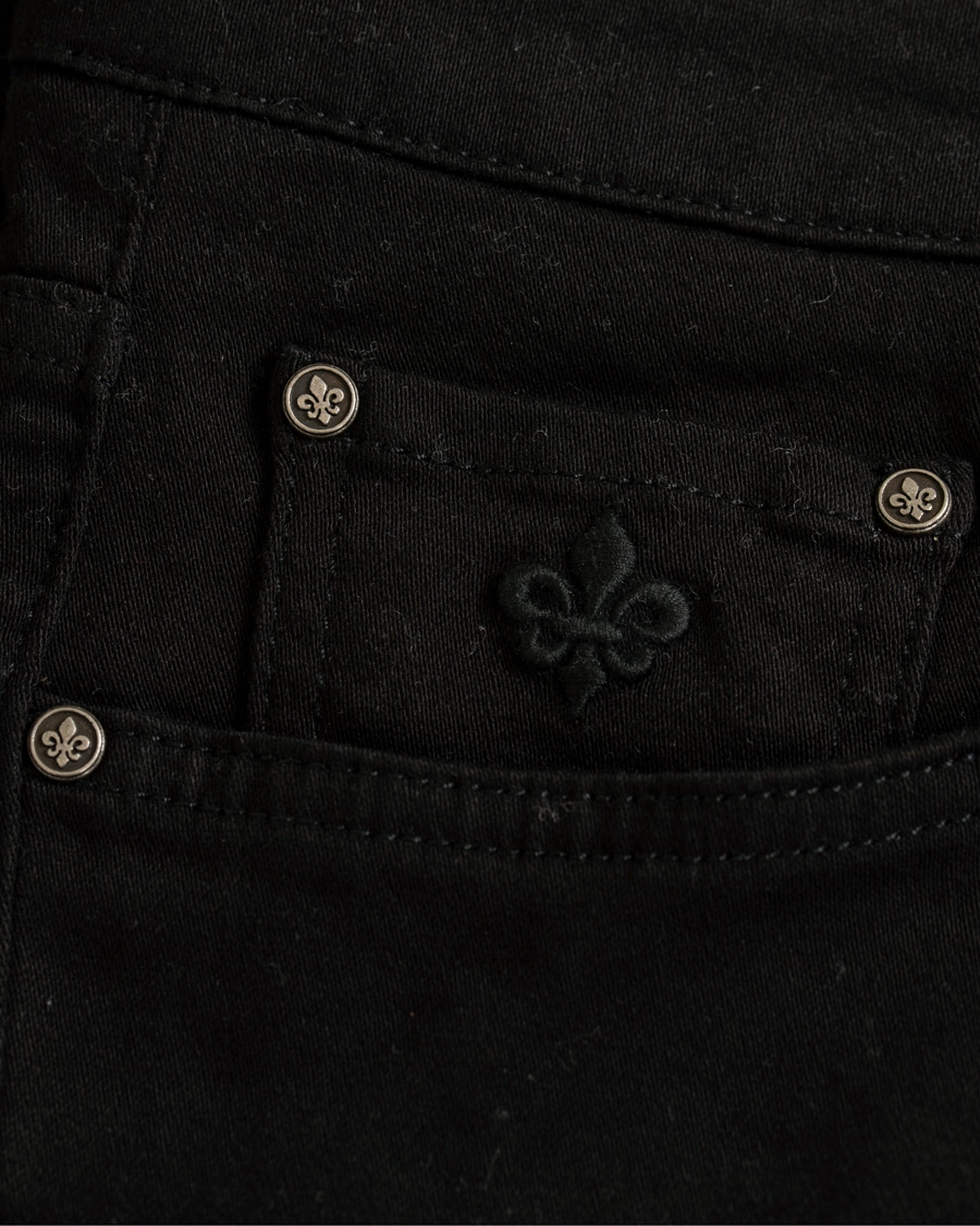 Heren | Jeans | Morris | Steve Satin Stretch Jeans Black