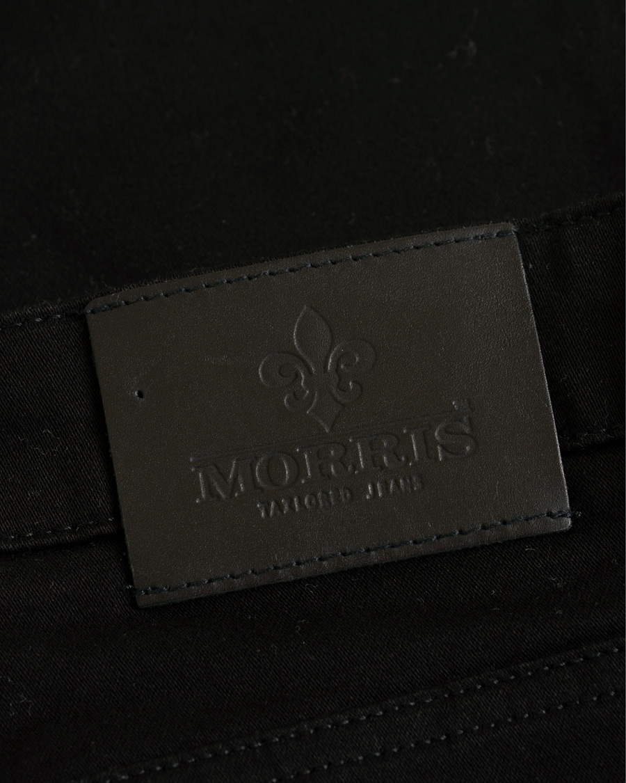Heren | Jeans | Morris | Steve Satin Stretch Jeans Black