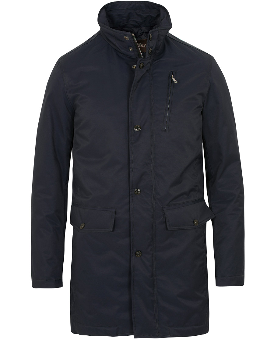 Heren | Jassen | Oscar Jacobson | Danton Water Repellent Coat Navy