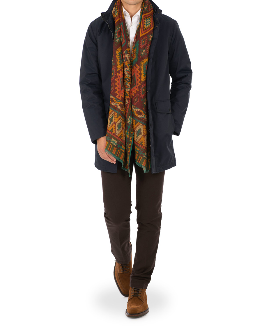 Heren | Jassen | Oscar Jacobson | Danton Water Repellent Coat Navy