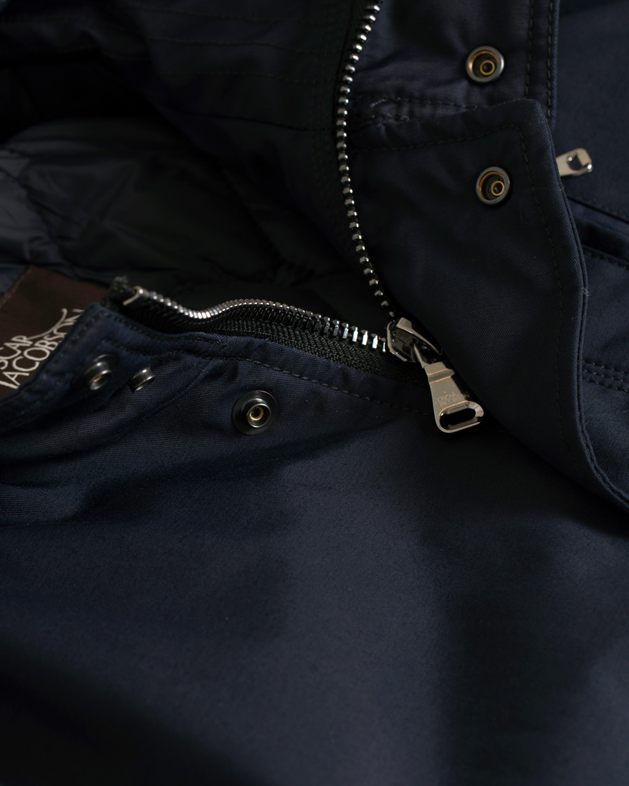 Heren | Jassen | Oscar Jacobson | Danton Water Repellent Coat Navy