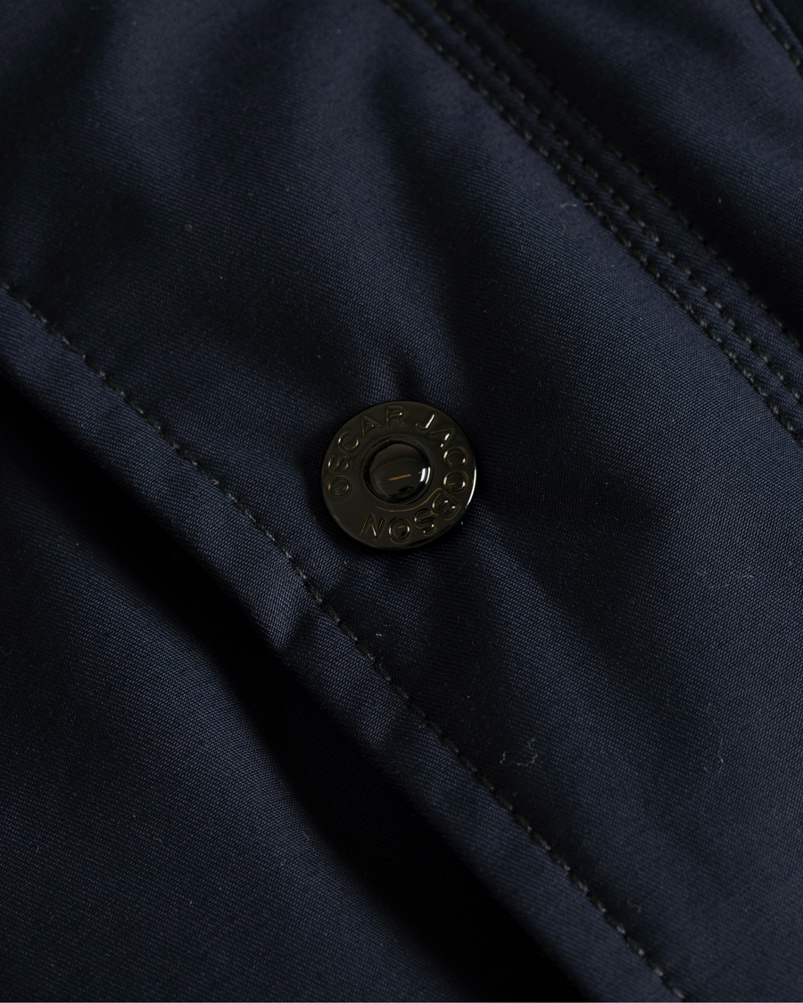 Heren | Jassen | Oscar Jacobson | Danton Water Repellent Coat Navy