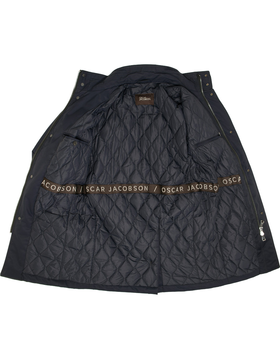 Heren | Jassen | Oscar Jacobson | Danton Water Repellent Coat Navy