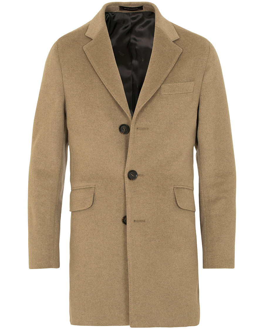 Heren | Jassen | Oscar Jacobson | Saks Wool/Cashmere Coat Beige